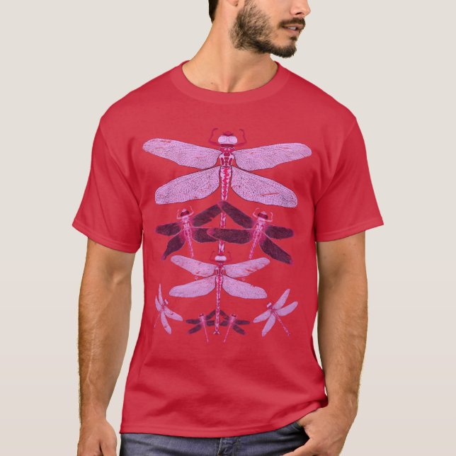 Animal lover insect animal gift dragonfly retro T-Shirt (Front)