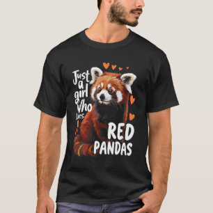 Animal Lover Just Girl Who Loves Red Pandas Kawaii T-Shirt