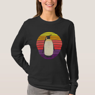 Animal Lover Retro Style Penguin Sunset 70s 80s 90 T-Shirt