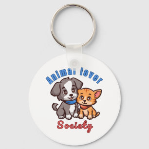 Animal lover society for animal lover key ring