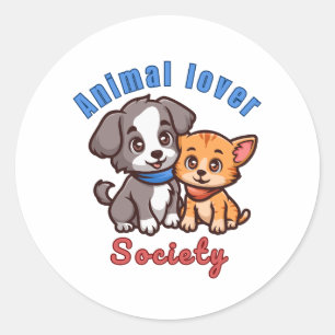 Animal lover society for animal lover sticker
