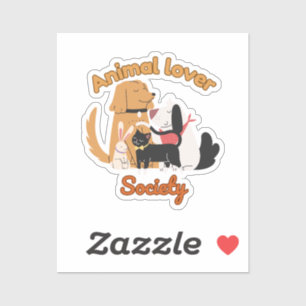 Animal Lover Society for Pet lover sticker