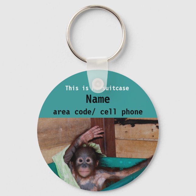 Animal Lover suitcase ID tag Key Ring (Front)