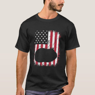 Animal Lover Vintage American Flag 4Th Of July Ham T-Shirt
