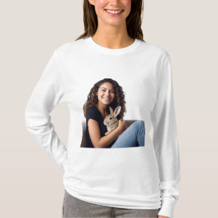 Animal Lover with Baby Rabbit Long Sleeve T-Shirt