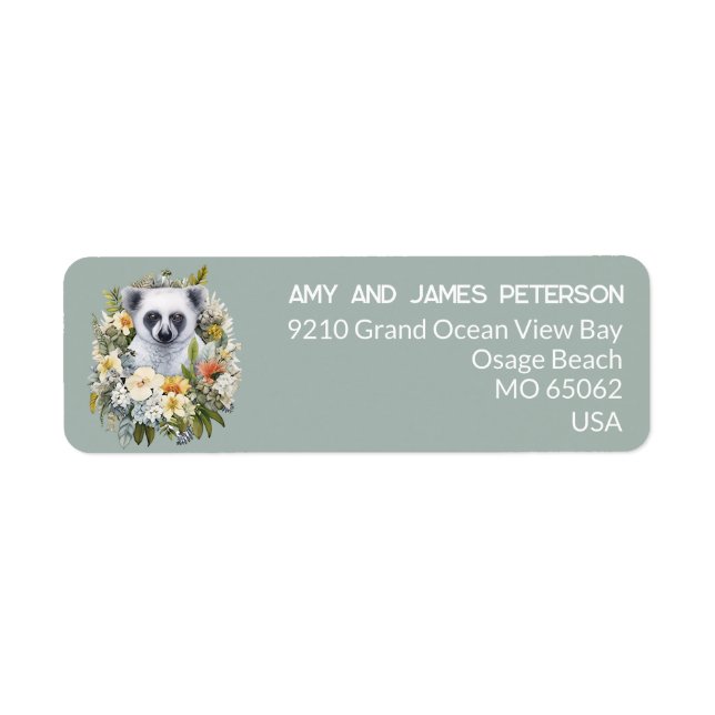 Animal lovers artsy blue aesthetic custom name (Front)