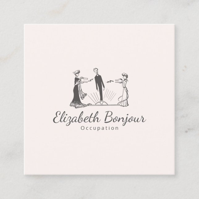 Animal Magnetism PAPER/SIZE/SHAPE OPTIONS - Square Business Card (Front)