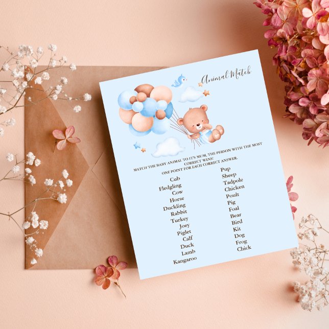 Animal Match Baby Shower Game (Creator Uploaded)