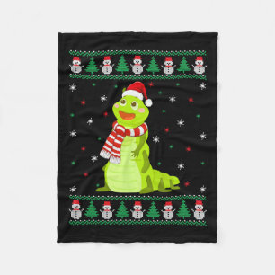 Animal Matching Family Ugly Christmas Sweater Fleece Blanket