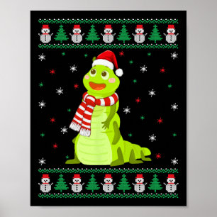 Animal Matching Family Ugly Christmas Sweater Poster
