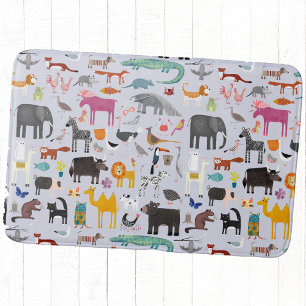 Animal Menagerie Bath Mat