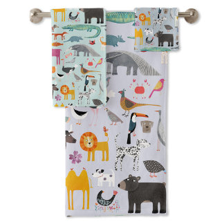 Animal Menagerie Bath Towel Set
