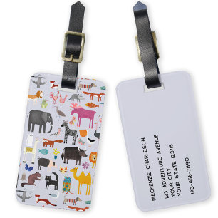 Animal Menagerie Luggage Tag