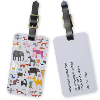 Animal Menagerie Luggage Tag