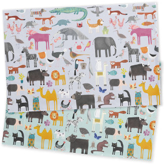 Animal Menagerie Reversible Pillowcase
