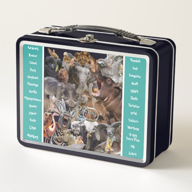 Animal Metal Lunch Box (Front)