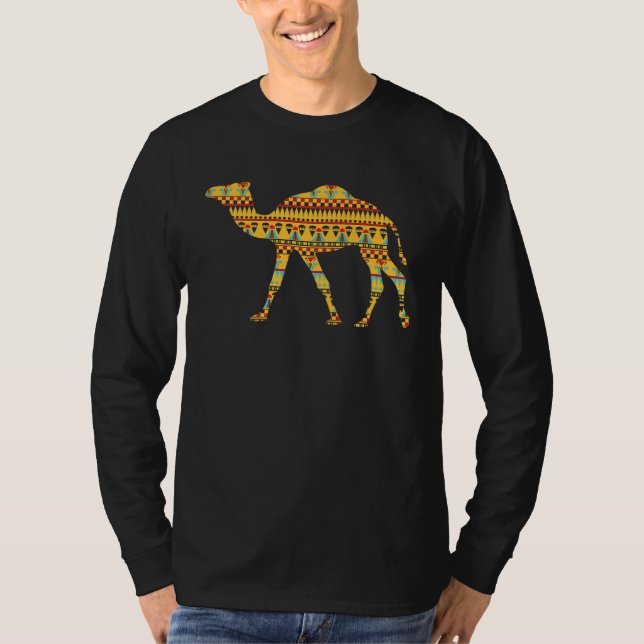 Animal Middle Eastern Rug Pattern  Camel T-Shirt (Front)
