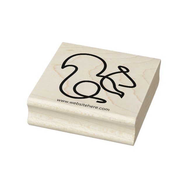 Animal Minimalist Line Art Squirrel Rubber Stamp (Stamp)
