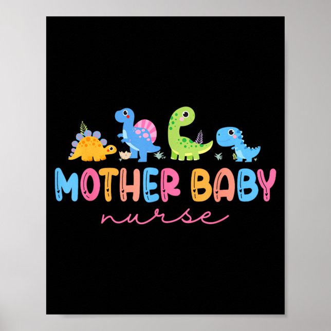 Animal Mother Baby Nurse Dinosaur Stpartum Rn Ob N Poster (Front)