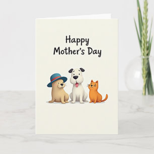 Animal Mothers Day Art Card