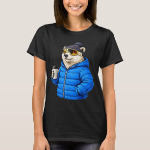Animal motifs polar bear après ski shirt skiingAni