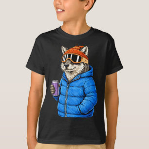 Animal motifs wolf party après ski shirt skiingAni