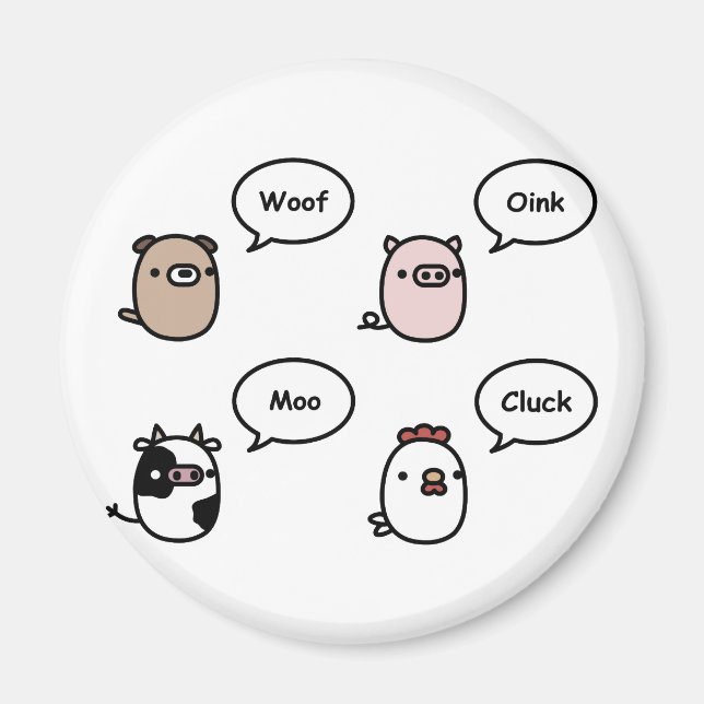 Animal Noises Magnet (Front)