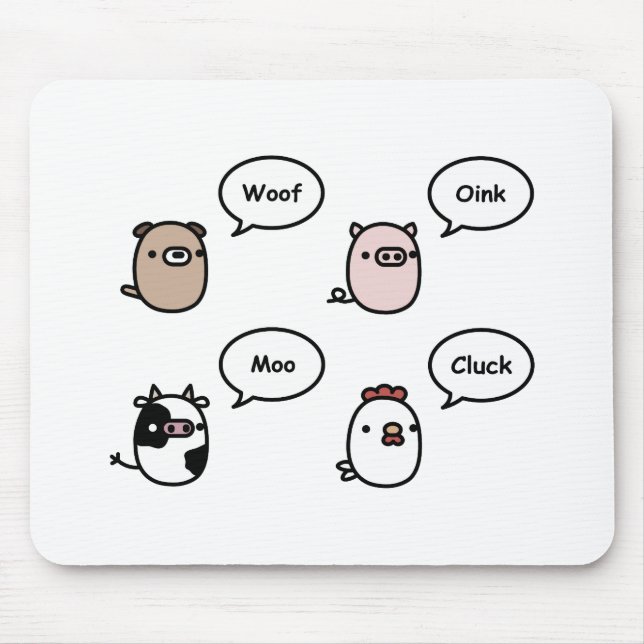 Animal Noises Mouse Mat (Front)