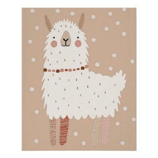 Animal Nursery Print, Children's Pastel Wall Art