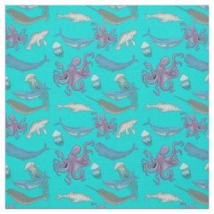 Animal Ocean Pattern Background Fabric