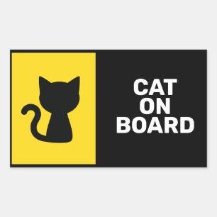 Animal On Board Rectangular Sticker