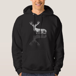Animal Outdoor Trees Nature Forest Wildlife Reflec Hoodie