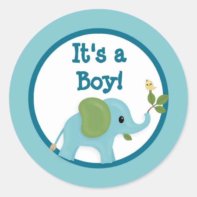 Animal Parade Baby Shower sticker APK#4 elephant (Front)