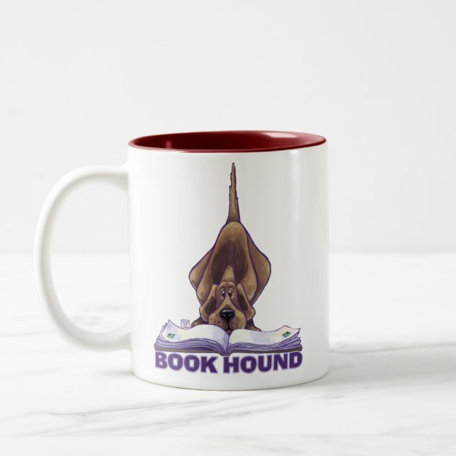 Animal Parade Book Hound Two-Tone Coffee Mug (Left)