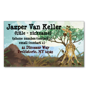 Animal Parade Giraffe Magnetic Business Card