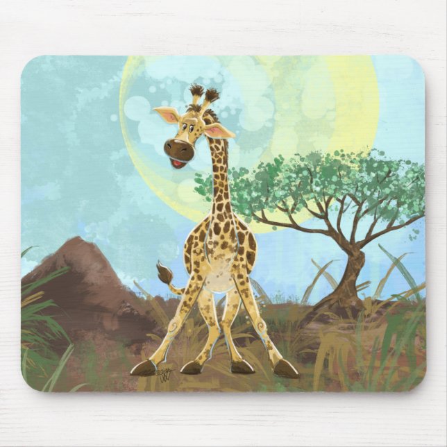 Animal Parade Giraffe Mouse Mat (Front)