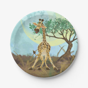 Animal Parade Giraffe Paper Plate