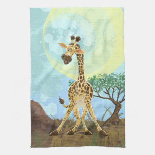 Animal Parade Giraffe Tea Towel