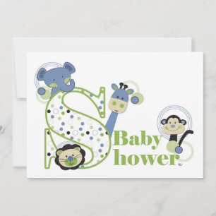 Animal Park Baby Shower Invitation
