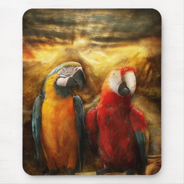 Animal - Parrot - Parrot-dise Mouse Mat (Front)