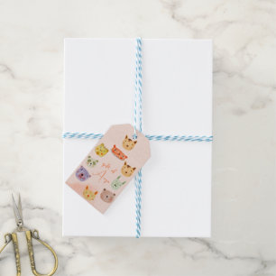 Animal party kid birthday party gift tags