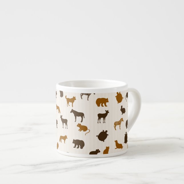 Animal pattern 1 espresso cup (Front Right)