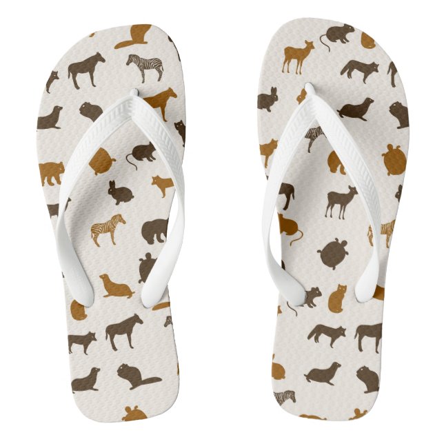 Animal pattern 1 flip flops (Footbed)