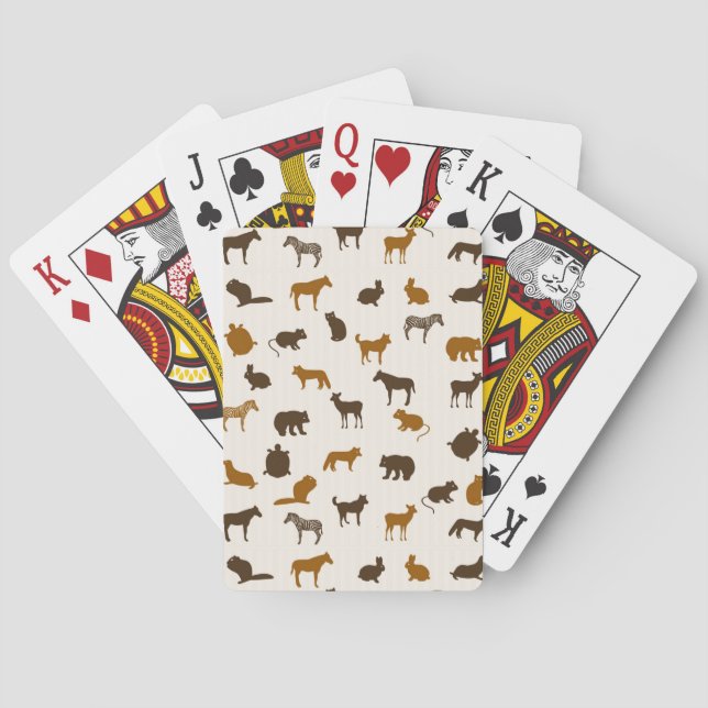 Animal pattern 1 playing cards (Back)