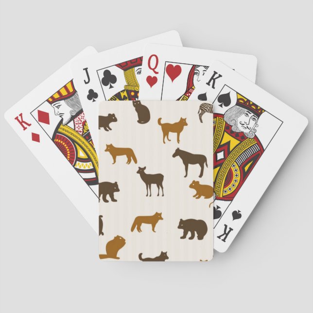Animal pattern 1 playing cards (Back)