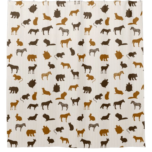 Animal pattern 1 shower curtain (Front)