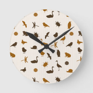 Animal pattern 2 round clock