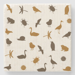 Animal pattern 2 stone coaster