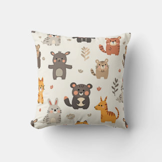 Animal pattern cushion! Throw Pillow