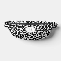 Animal Pattern Customised Name Travel Black White